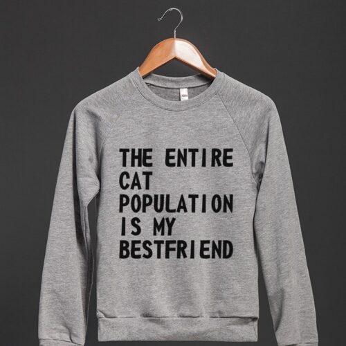 The Entire Cat Population Is My Bestfriend Sweatshirt