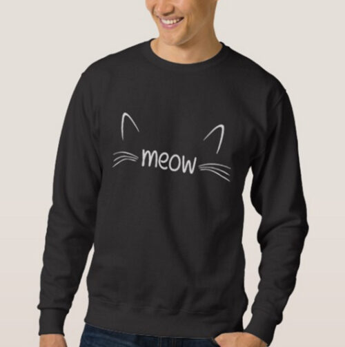 meow black sweatshirt
