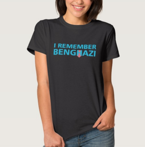 benghazi anti hillary black tee
